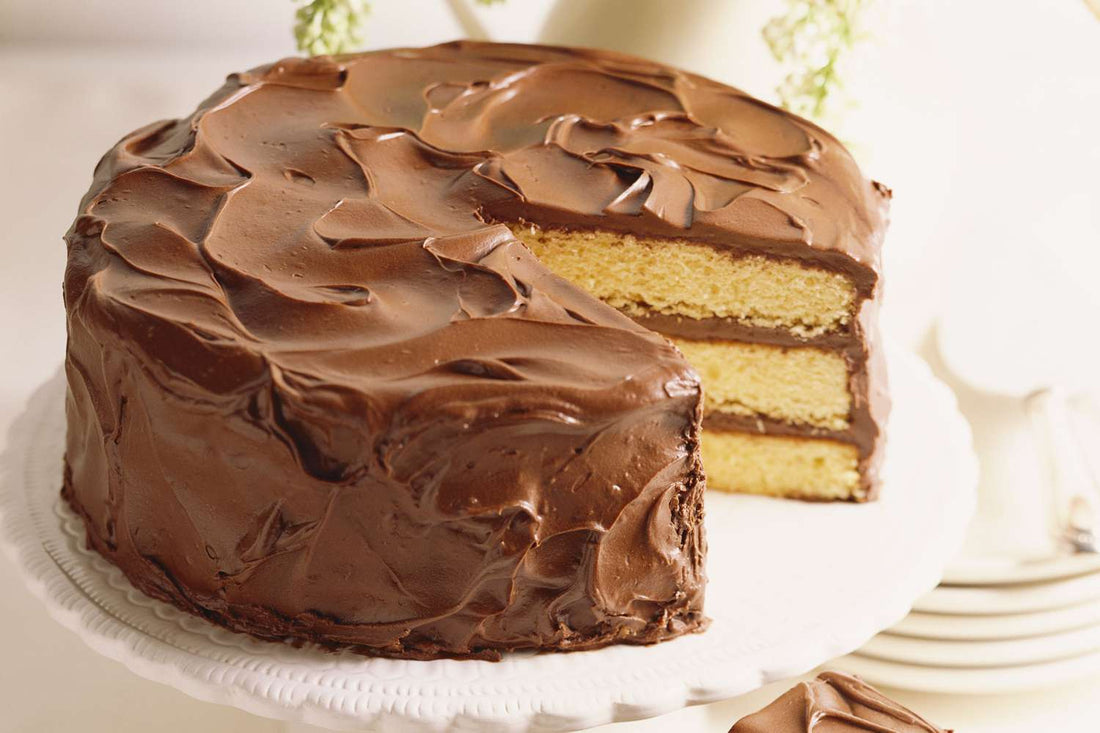 Yellow Cake with Chocolate Frosting